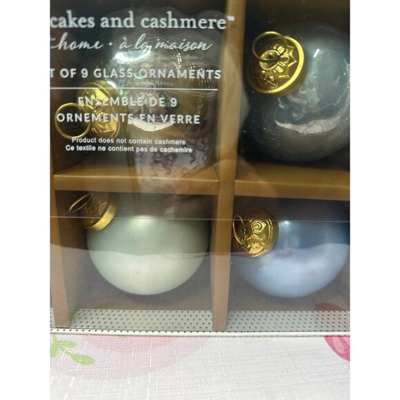Cupcakes & Cashmere Style Glass Pastel color Christmas Ornaments - Picture 5 of 6